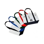 600D Polyester Reusable Zippered Tote Bag w/ Pockets&Handles