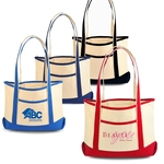 12 oz. Cotton Canvas Reusable Tote Bag w/ Handles & Pockets