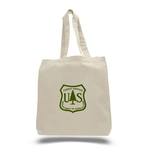 6 oz. Cotton Canvas Reusable Tote Bag w/ Handles for Books