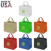 The 12x8x10 Reusable Non-Woven Tote Bag is the ultimate promotional pouch......