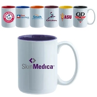 15 oz White and Color El Grande 2 tone Promotional Ceramic... from ASI 46573...