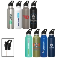 20-oz. double wall, vacuum insulated, stainless steel water bottle with...