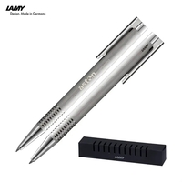 LAMY ballpoint pen in brushed stainless steel with push mechanism and... from...