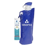 Foldable 27 oz Water Bottle with Liquid IV Stick