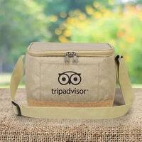 8.85" x 6.5" x 6.7" lunch cooler with an adjustable strap,... from ASI 90807...