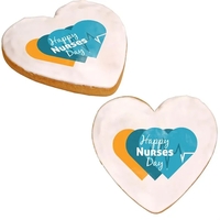 Nurses Day Full Color Heart Cookie