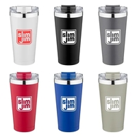 20 ounce tumbler with vacuum insulation, a screw-on lid, and a... from ASI...