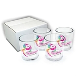 10 oz. Rocks Glass - Gift Set of 4, Full Color Digital
