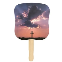 Stock Design Hand Fan - Cross... from ASI 30270 Aakron Line