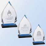 Acrylic Blue Teardrop Award