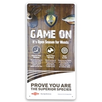 12" x 24" custom sign made of recycled aluminum with two... from ASI 50120...