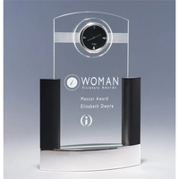 Neopolitan desk clock made of optic crystal with quartz movement and... from...