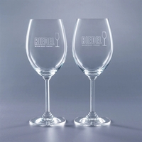 Set of two 21.25 oz. cabernet/merlot wine glasses with deep etch... from ASI...