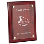 9" x 12" Rosewood Piano Finish Floating Glass Plaque