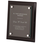 8" x 10" Black Piano Finish Floating Glass Plaque