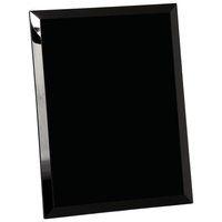 7" x 9" Black Glass Mirror Plaque