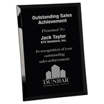 9" x 12" Black Glass Mirror Plaque