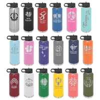 11.5 x 3.75" laser engraved 40 oz. polar camel water bottle.... from ASI...