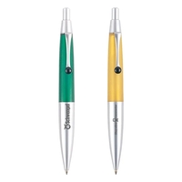 Ballpoint pen with aluminum construction, plunger action mechanism, matte...