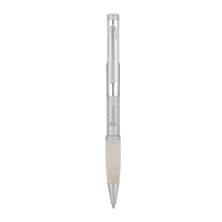 Twist action ballpoint pen with chrome and satin silver barrel, colored......