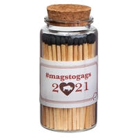 Aglow, Glass Match Stick Jar - w/ Full Color Label -... from ASI 31490...