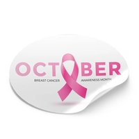 6" x 4" white static stick decal with oval shape; suitable... from ASI 89910...