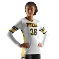 Self-Material, Set-In V-Neck and Cover Hemmed Sleeve Ends And Straight...