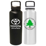 40 Oz. Stainless steel vacuum bottle with twist-on lid