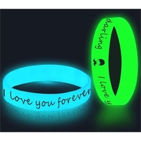 1/2 inch Glow In The Dark Silicone Wristband plus 1 color... from ASI 37218...