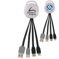 White Wood Vivid Dual Input 3-in-1 Charging Cable... from ASI 30208 A P...