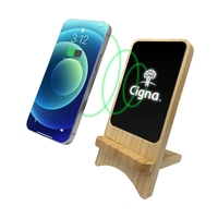 Aurora Light-up Bamboo Wireless Charger Stand: Eco-conscious, efficient,...