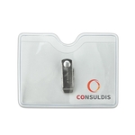 Horizontal Vinyl Badge Holder w Brady Clothing-Friendly Clip