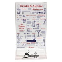 5"W x 7"H table tent made of clear acrylic with a... from ASI 62677 iline...