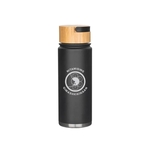 Vacuum Stainless Steel Water Bottle with Bamboo Lid, 20 oz.