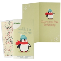 3.5 Oz Belgian Chocolate Greeting Card Box - Holiday Sugar C