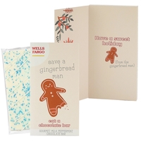 Save A Gingerbread Man, 3.5 Oz Belgian Chocolate 4CP Greeting Card... from...