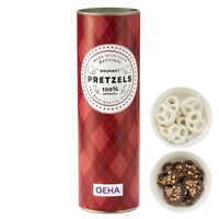 8 inch Gift Tube with Chocolate Pretzels - Milk Chocolate Pretzels... from...