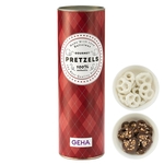 8 inch Gift Tube with Chocolate Pretzels
