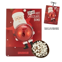 Holiday Mega Hot Chocolate Bomb Billboard Card - Santa with Red... from ASI...
