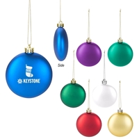 Polypropylene, shatter-resistant ornament that includes string for hanging...