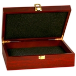 12.25" x 8.25" x 3.5" Rosewood Finish Gift Box