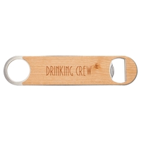 7" x 1.5" x 0.125" wood and metal bottle opener.... from ASI 92531 Unique...