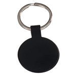 1.5" Black Round Keychain