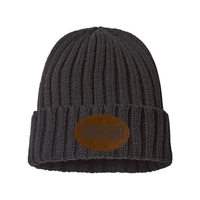 Atlantis Headwear - Sustainable Cable Knit Hat with custom genuine leather......