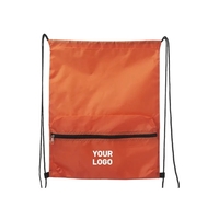 Drawstring Backpack with Front Pocket