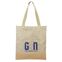 13.5" x 15.15" tote bag with cork trim, comfortable handle and... from ASI...