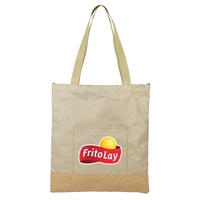 13.5" x 15.15" tote bag with cork trim, comfortable handle and... from ASI...