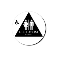 Customizable, ADA-compliant sign with Grade 2 braille, colored tactile...