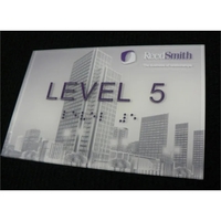 Fully customizable, acrylic sign is ADA-compliant and measures 16" x 16",......
