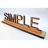 Wooden table signs made of eco-friendly materials measure 2" x 8... from ASI...